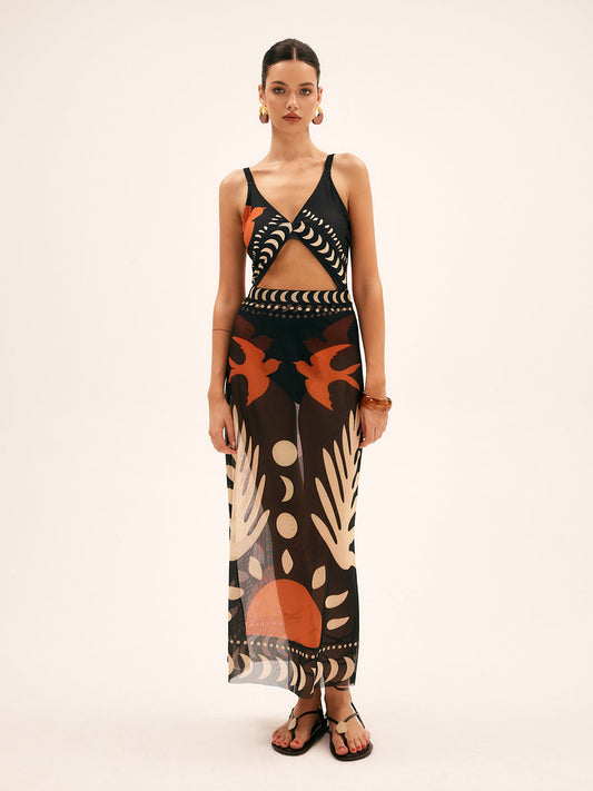 Cleo Maxi Dress | Flattering Cutout Design, Soft Breathable Material